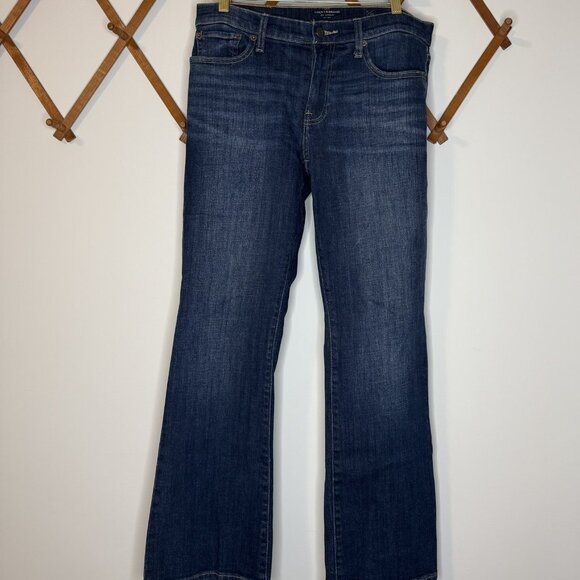 Lucky Brand Mid-Rise Sweet Boot Ankle Bootcut Dark Wash Jeans 10/30A Petite - Picture 2 of 11